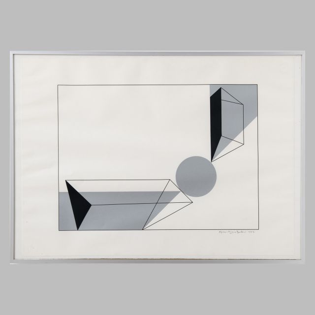 serigrafia -1972 -  cm 46x66 - dalla serie scultorea: Sette variazioni di un tema