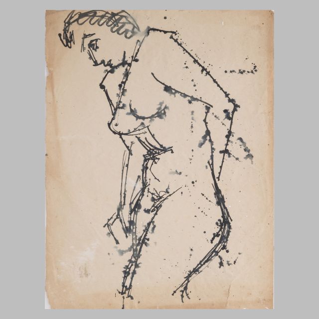 Disegno figurativo a china di Iginio Balderi 1954/55 - cm 37x50 - DIS_FIG_CHI_1954-55_#001