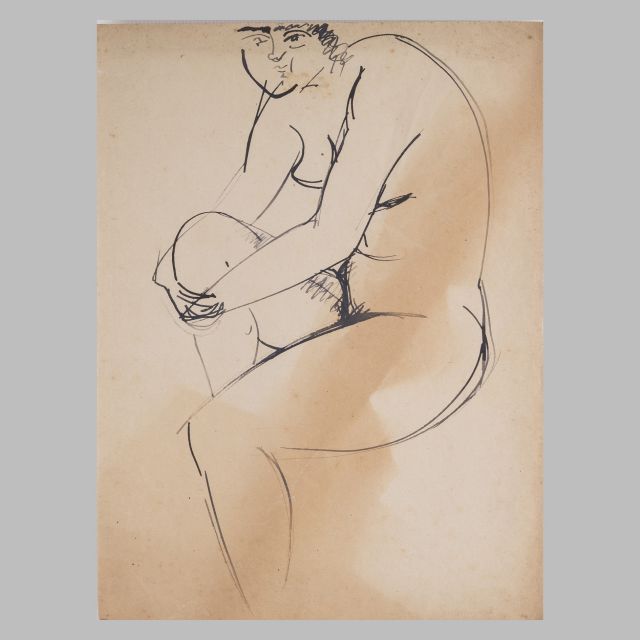 Disegno figurativo a china di Iginio Balderi 1954/55 - cm 37x50 - DIS_FIG_CHI_1954-55_#002