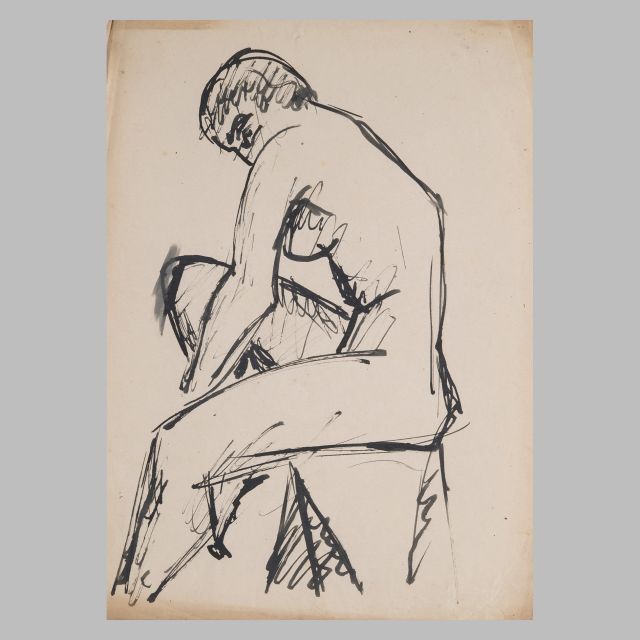 Disegno figurativo a china di Iginio Balderi 1954/55 - cm 37x50 - DIS_FIG_CHI_1954-55_#005
