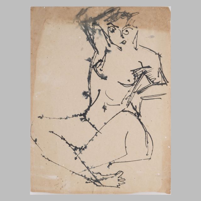 Disegno figurativo a china di Iginio Balderi 1954/55 - cm 37x50 - DIS_FIG_CHI_1954-55_#009