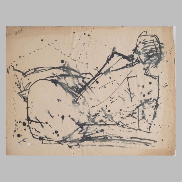 Disegno figurativo a china di Iginio Balderi 1954/55 - cm 37x50 - DIS_FIG_CHI_1954-55_#012