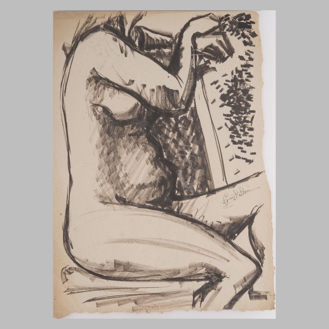 Disegno figurativo a china di Iginio Balderi 1954/55 - cm 37x50 - DIS_FIG_CHI_1954-55_#016