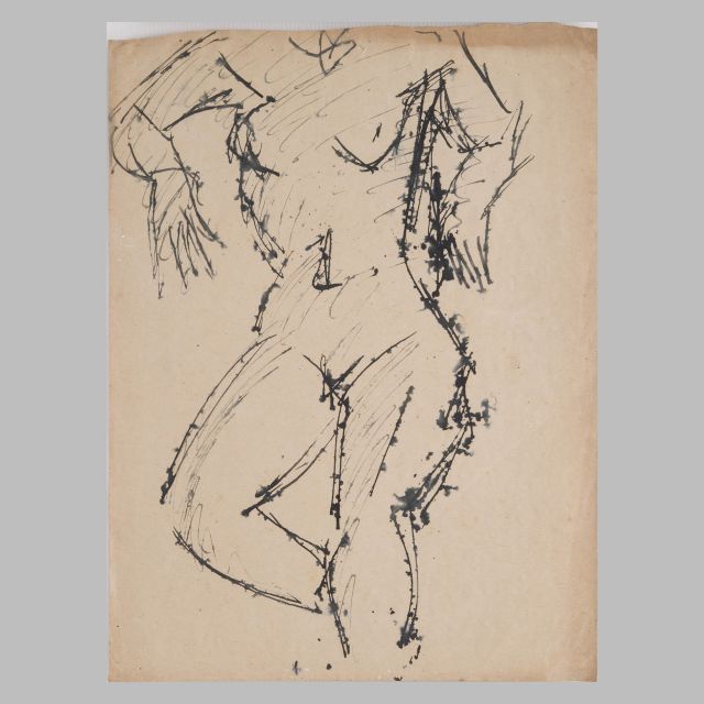 Disegno figurativo a china di Iginio Balderi 1954/55 - cm 37x50 - DIS_FIG_CHI_1954-55_#031