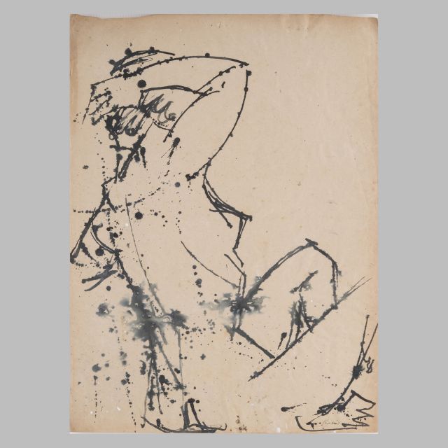 Disegno figurativo a china di Iginio Balderi 1954/55 - cm 37x50 - DIS_FIG_CHI_1954-55_#004