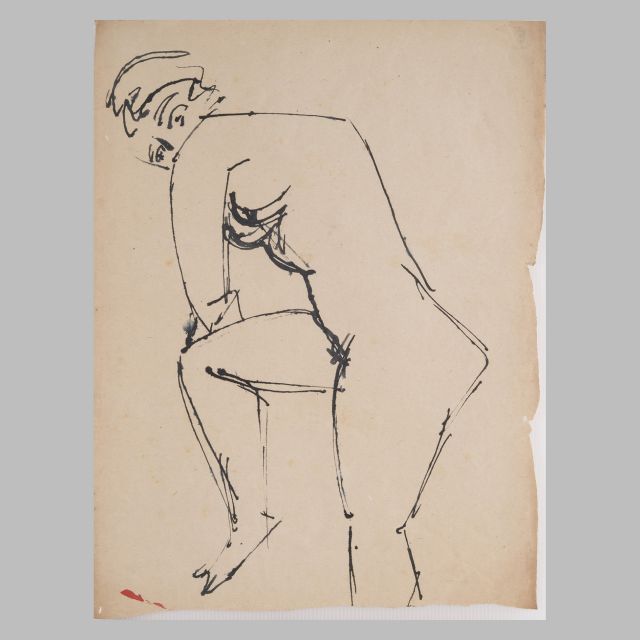 Disegno figurativo a china di Iginio Balderi 1954/55 - cm 37x50 - DIS_FIG_CHI_1954-55_#007