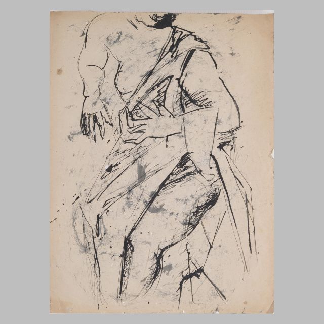 Disegno figurativo a china di Iginio Balderi 1954/55 - cm 37x50 - DIS_FIG_CHI_1954-55_#011