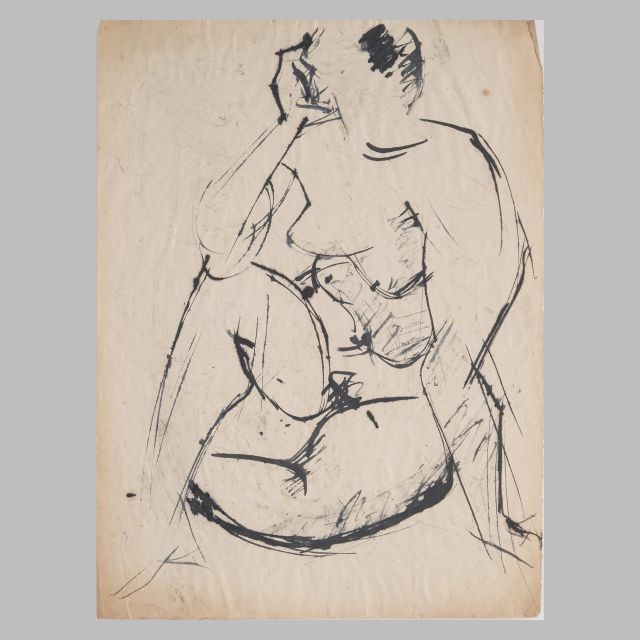 Disegno figurativo a china di Iginio Balderi 1954/55 - cm 37x50 - DIS_FIG_CHI_1954-55_#017