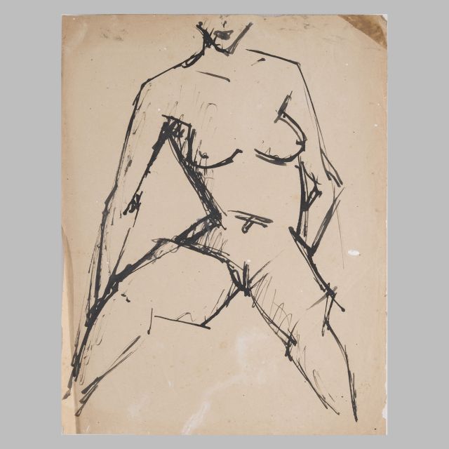 Disegno figurativo a china di Iginio Balderi 1954/55 - cm 37x50 - DIS_FIG_CHI_1954-55_#021